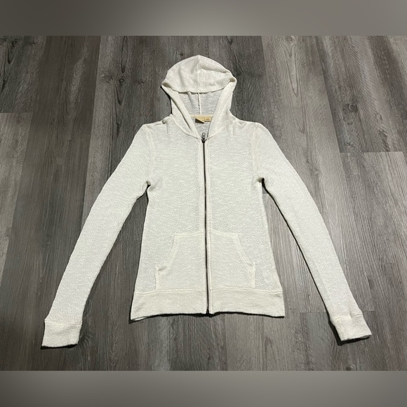Mudd Ivory Zip Up Hooded Jacket - Sz Youth 14 (Girls XL) - Picture 1 of 8